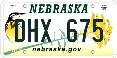 NE license plate DHX675