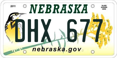 NE license plate DHX677