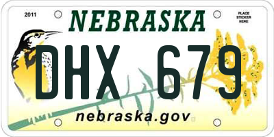 NE license plate DHX679