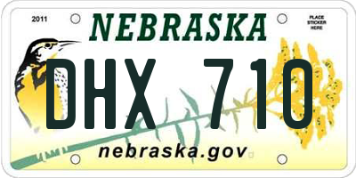 NE license plate DHX710