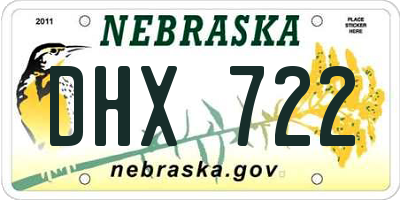NE license plate DHX722