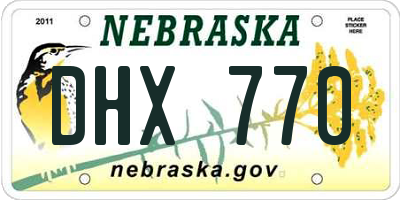 NE license plate DHX770