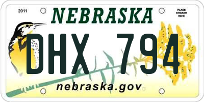NE license plate DHX794