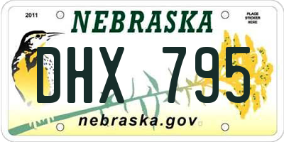 NE license plate DHX795