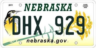 NE license plate DHX929