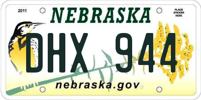 NE license plate DHX944