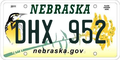 NE license plate DHX952