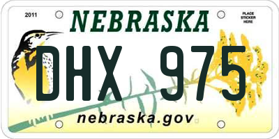 NE license plate DHX975