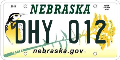 NE license plate DHY012