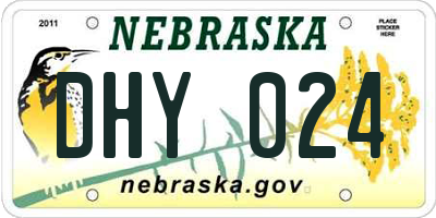 NE license plate DHY024