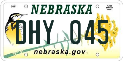 NE license plate DHY045