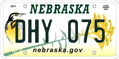 NE license plate DHY075