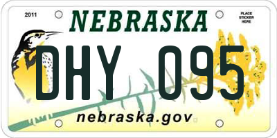 NE license plate DHY095