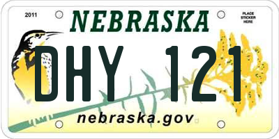 NE license plate DHY121