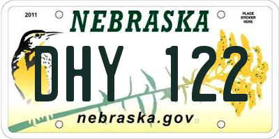NE license plate DHY122