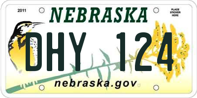 NE license plate DHY124