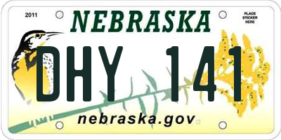 NE license plate DHY141