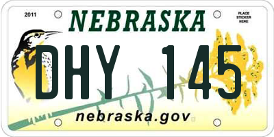 NE license plate DHY145