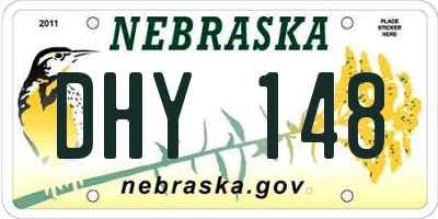 NE license plate DHY148