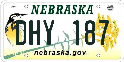 NE license plate DHY187