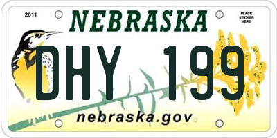 NE license plate DHY199