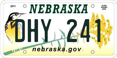 NE license plate DHY241