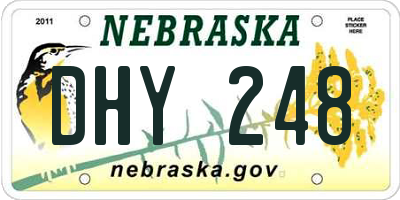NE license plate DHY248