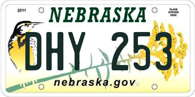NE license plate DHY253