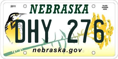 NE license plate DHY276