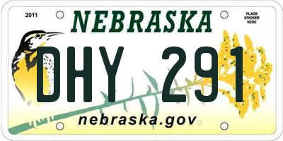 NE license plate DHY291
