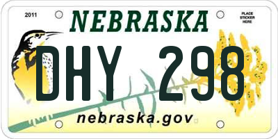 NE license plate DHY298
