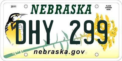 NE license plate DHY299
