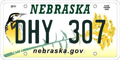 NE license plate DHY307