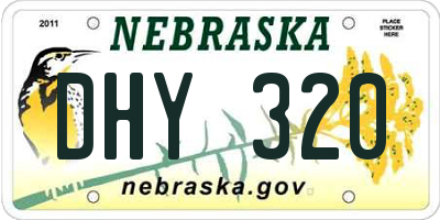 NE license plate DHY320