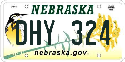 NE license plate DHY324