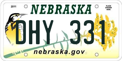 NE license plate DHY331