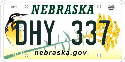 NE license plate DHY337