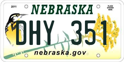 NE license plate DHY351