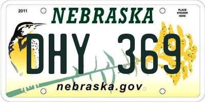 NE license plate DHY369
