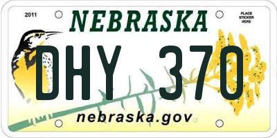 NE license plate DHY370