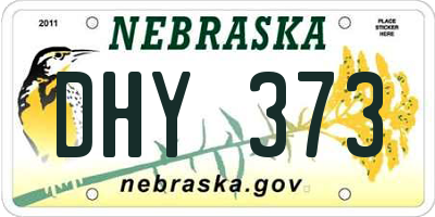 NE license plate DHY373