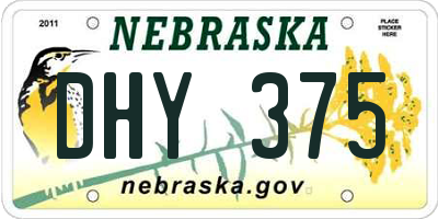 NE license plate DHY375