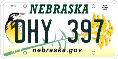 NE license plate DHY397