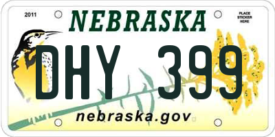 NE license plate DHY399