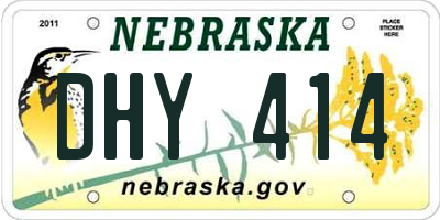 NE license plate DHY414