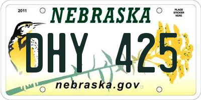 NE license plate DHY425