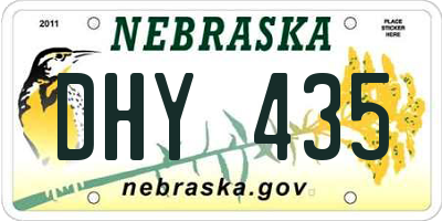 NE license plate DHY435