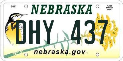 NE license plate DHY437