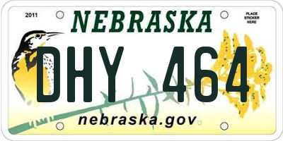 NE license plate DHY464