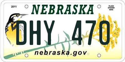 NE license plate DHY470